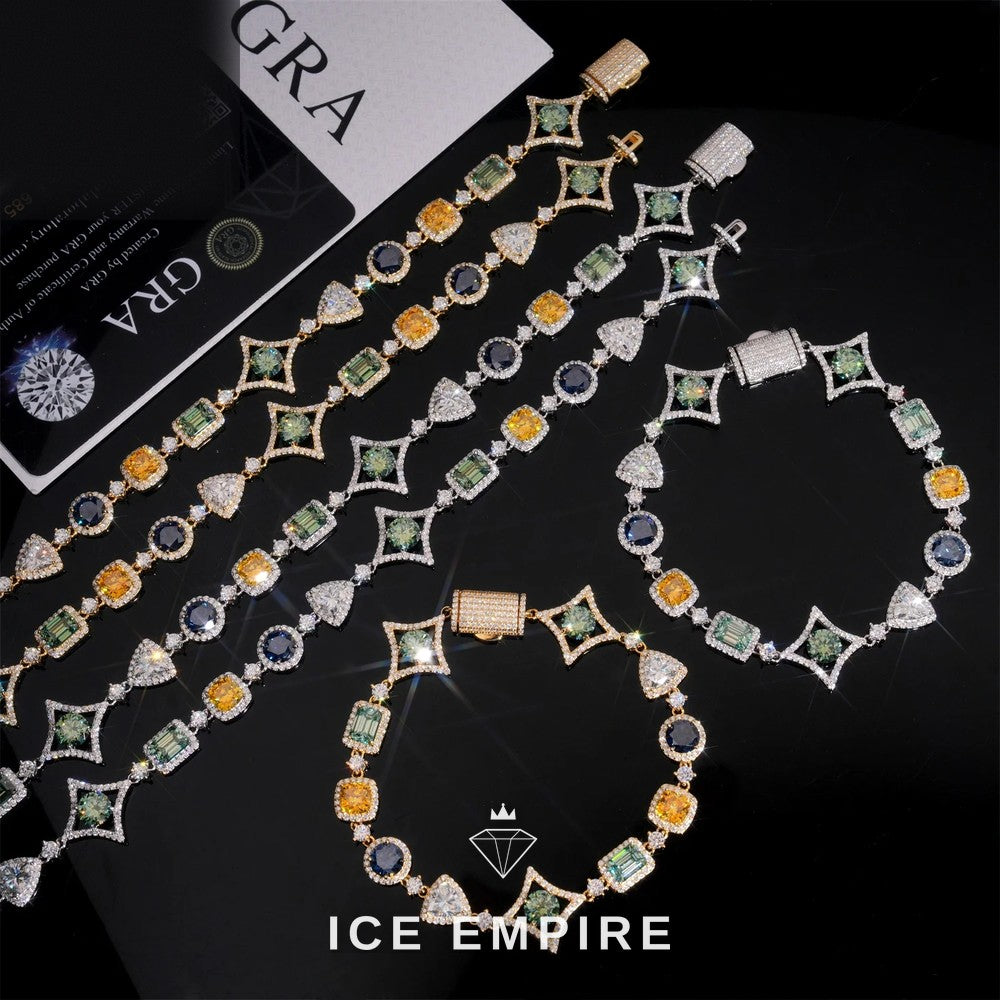 Iced Out 925 Silver Moissanite Tennis Chain