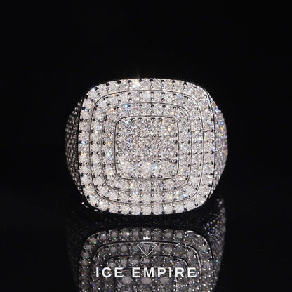 Iced Out 925 Silver Moissanite Ring