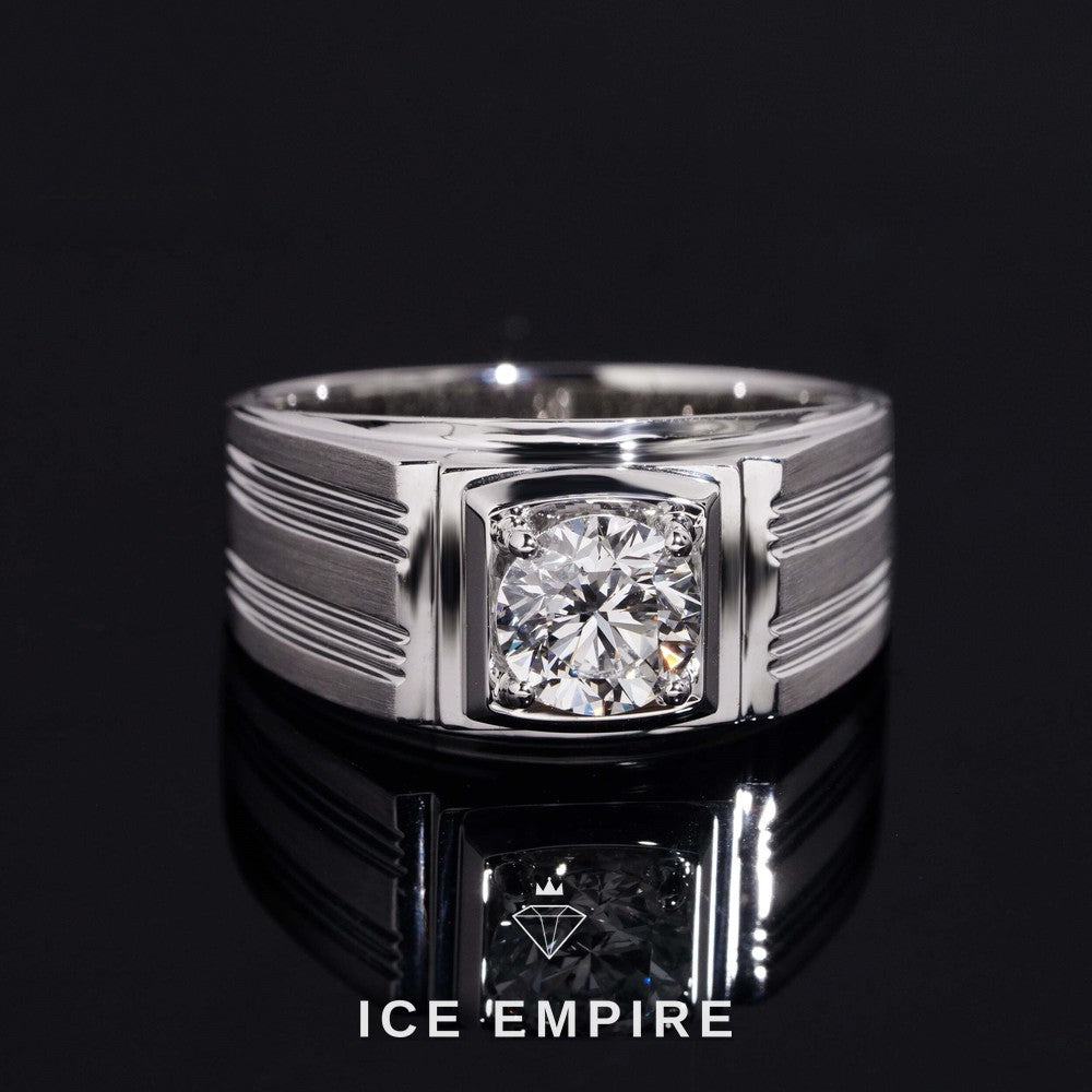 Iced Out 18K Gold Lab Grown Diamond Ring