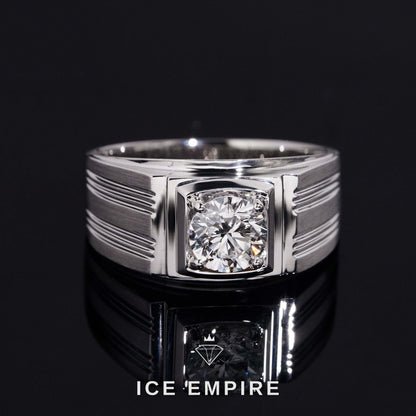 Iced Out 18K Gold Lab Grown Diamond Ring