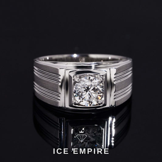 Iced Out 18K Gold Lab Grown Diamond Ring