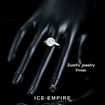 Iced Out 925 Silver Moissanite Ring