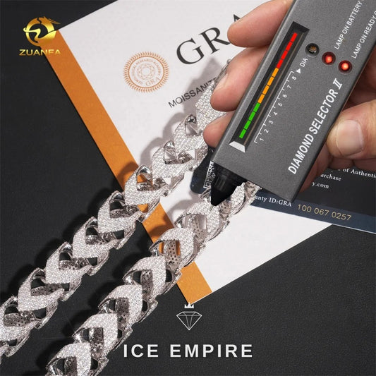 Iced Out Rose Gold Plated Moissanite Cuban Chain