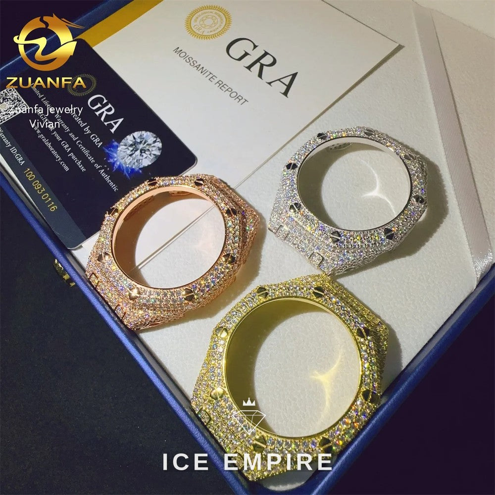 Iced Out 925 Silver Moissanite Watch