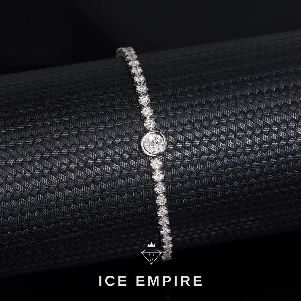 Iced Out 18K Gold Lab Grown Diamond Tennis Bracelet