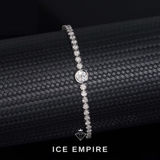 Iced Out 18K Gold Lab Grown Diamond Tennis Bracelet