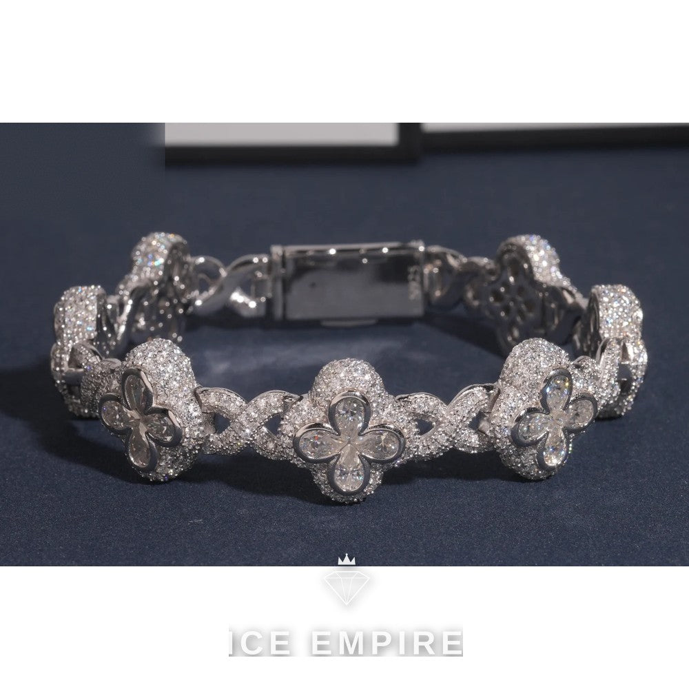 Iced Out 925 Silver Moissanite Cuban Chain