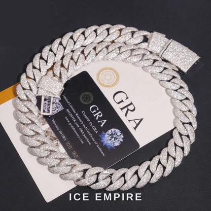Iced Out Rose Gold Moissanite Cuban Chain