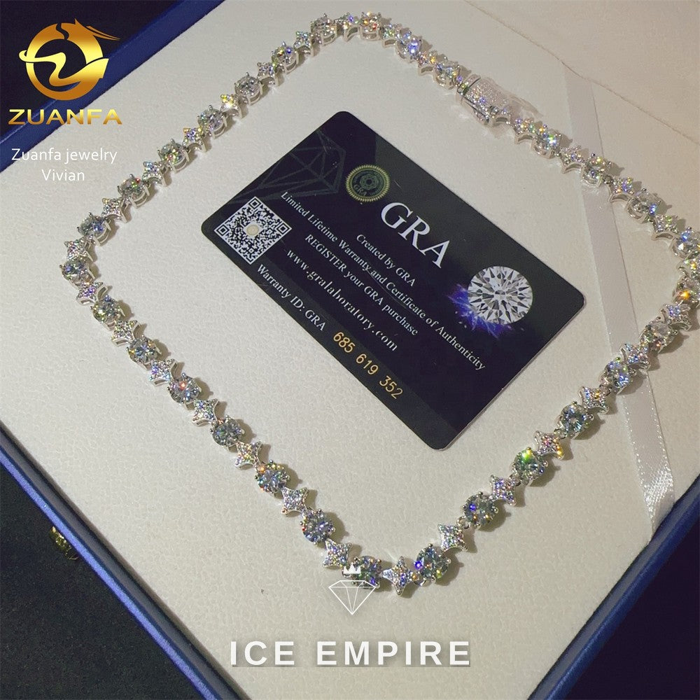 Iced Out Rose Gold Plated Moissanite Cuban Chain