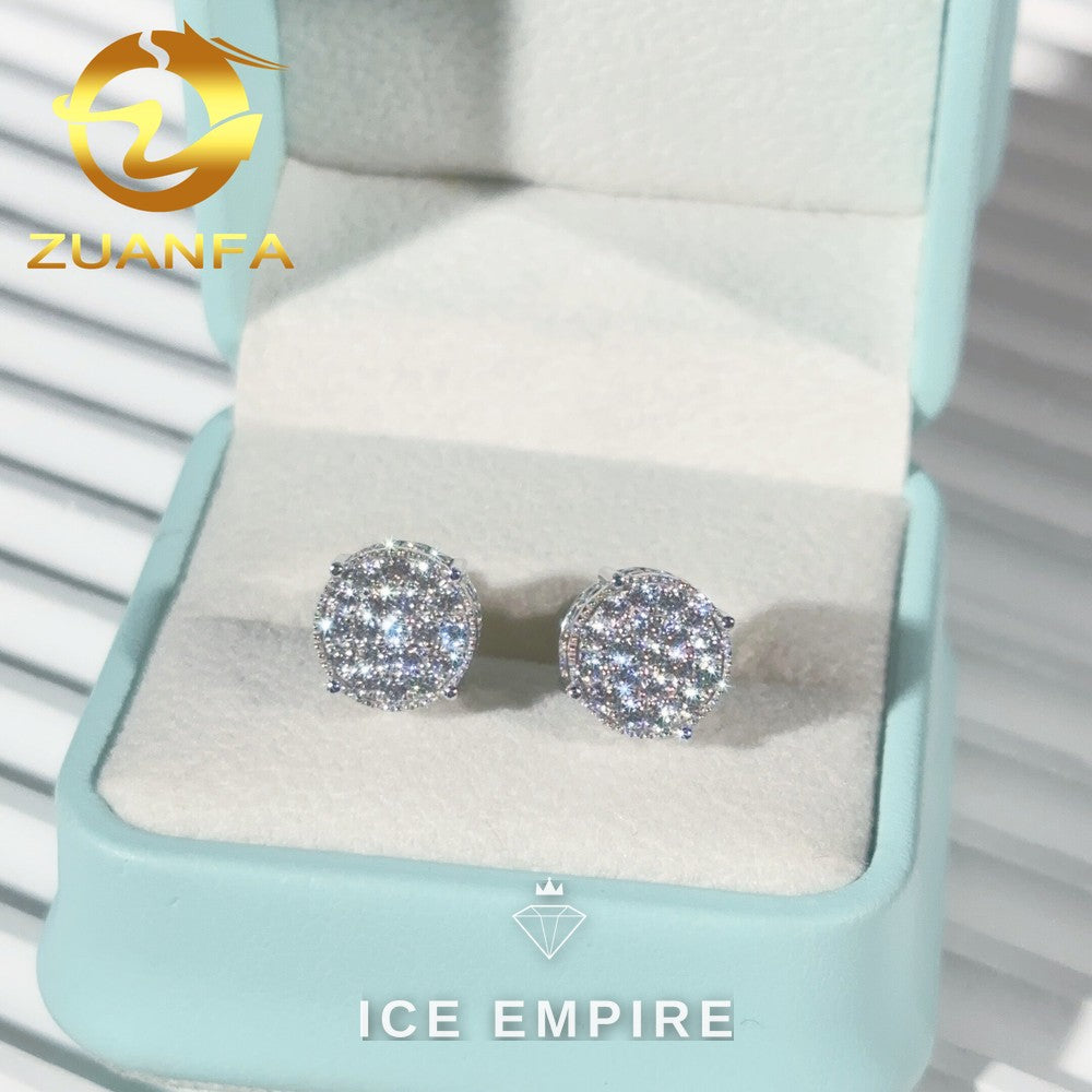 Iced Out Gold Plated Moissanite Earrings