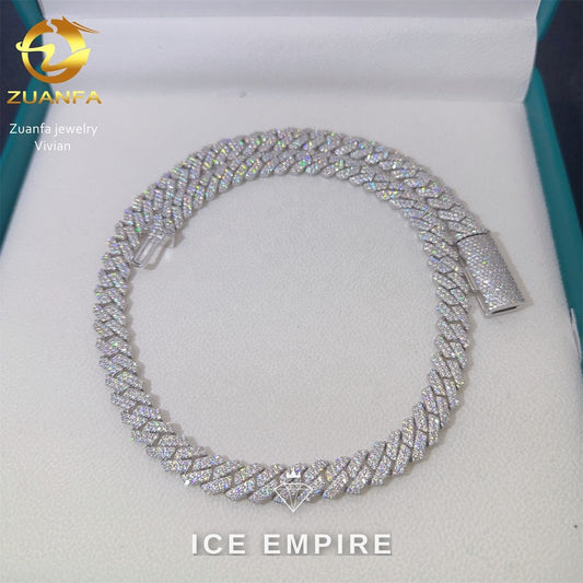 Iced Out Rose Gold Plated Moissanite Cuban Chain