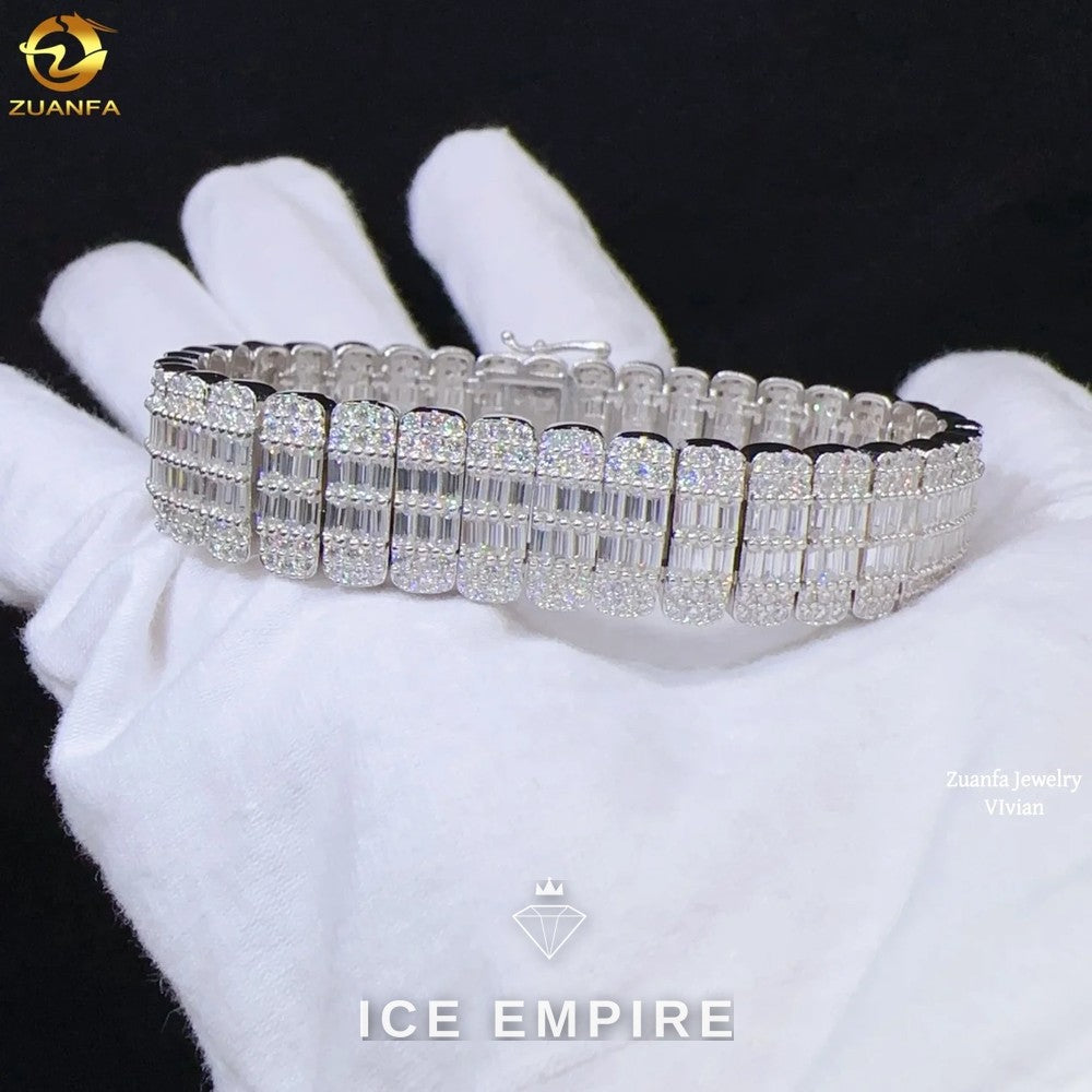 Iced Out Rose Gold Plated Moissanite Cuban Chain