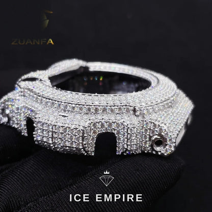 Iced Out 925 Silver Moissanite Watch
