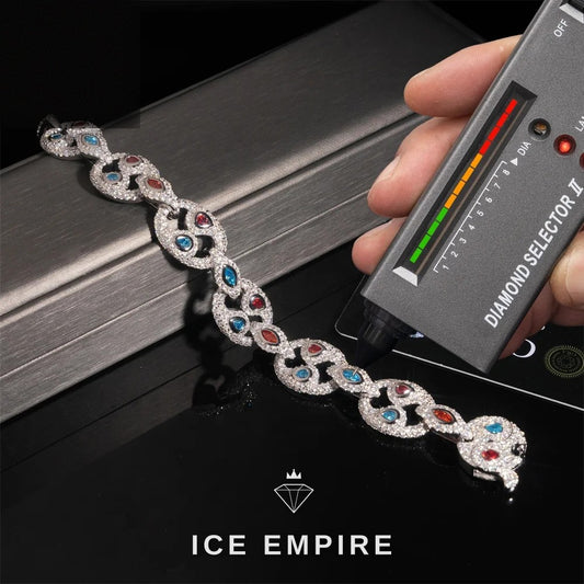 Iced Out Rose Gold Plated Moissanite Cuban Chain