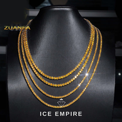 Iced Out Rose Gold Plated Moissanite Cuban Chain
