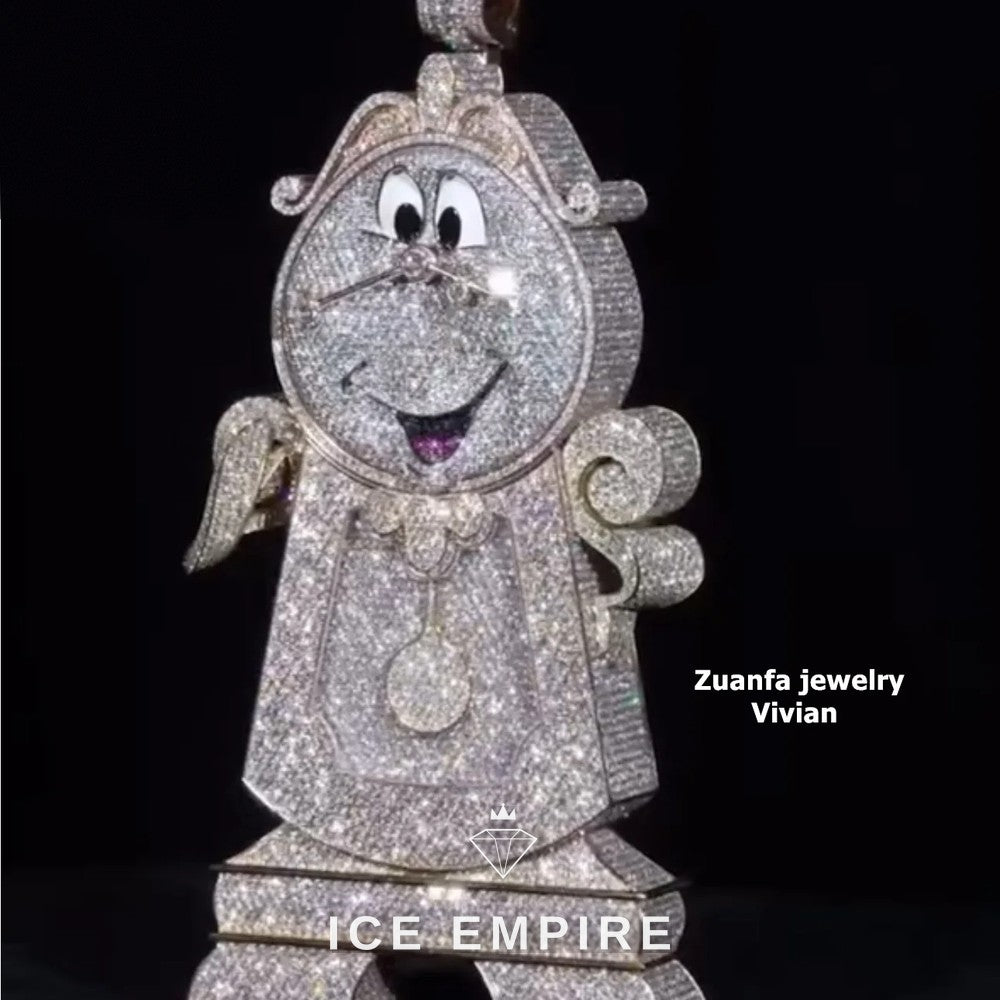 Iced Out 925 Silver Moissanite Pendant