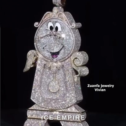 Iced Out 925 Silver Moissanite Pendant