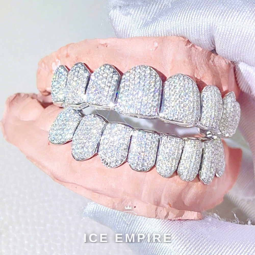 Iced Out 925 Silver Moissanite Grillz