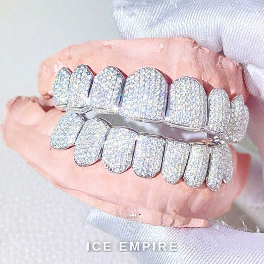 Iced Out 925 Silver Moissanite Grillz