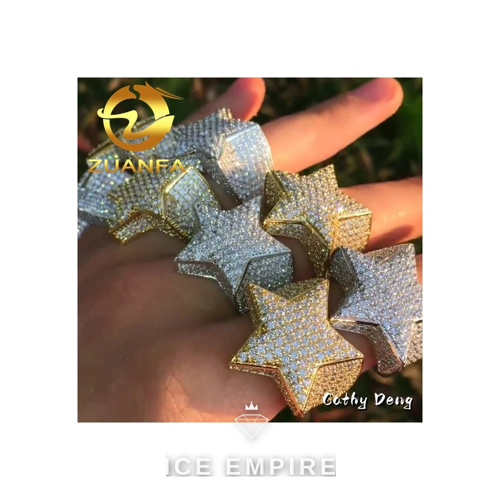 Iced Out 925 Silver Moissanite Ring