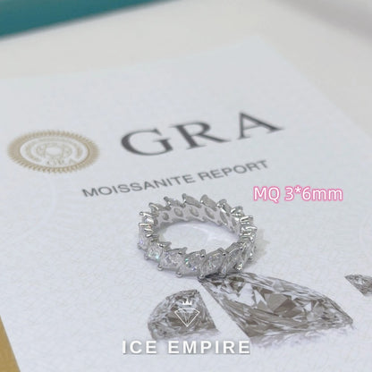 Iced Out Gold Plated Moissanite Wedding Band