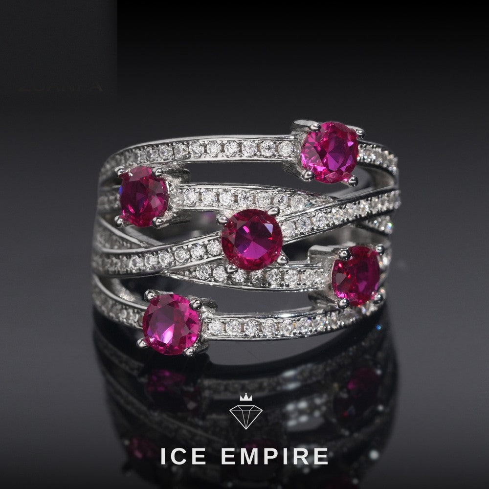 Iced Out 925 Silver Moissanite Ring