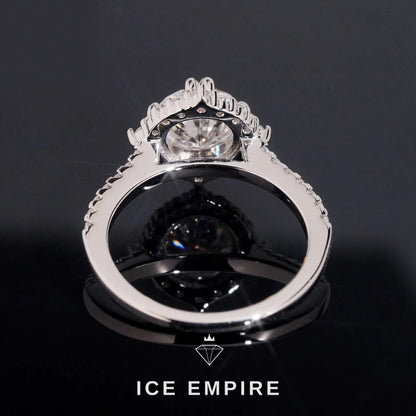 Iced Out 18K Gold Moissanite Wedding Band