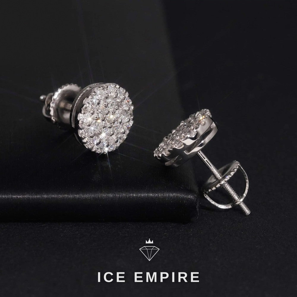 Iced Out Rose Gold Plated Earrings
