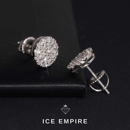 Iced Out Rose Gold Plated Earrings