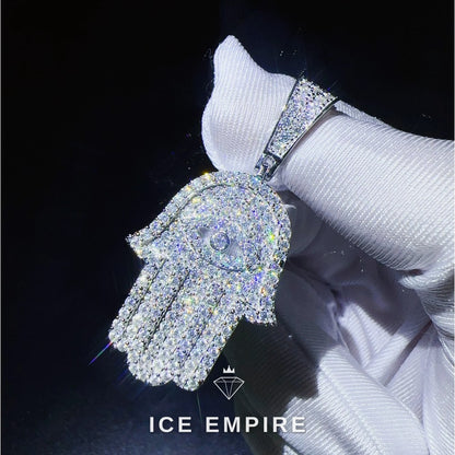 Iced Out 925 Silver Moissanite Pendant