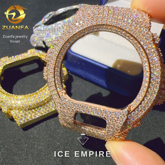 Iced Out 925 Silver Moissanite Watch