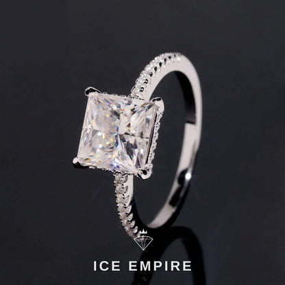 Iced Out Gold Plated Moissanite Wedding Band