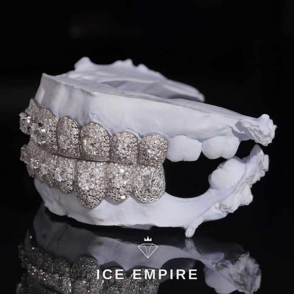 Iced Out 925 Silver Moissanite Grillz