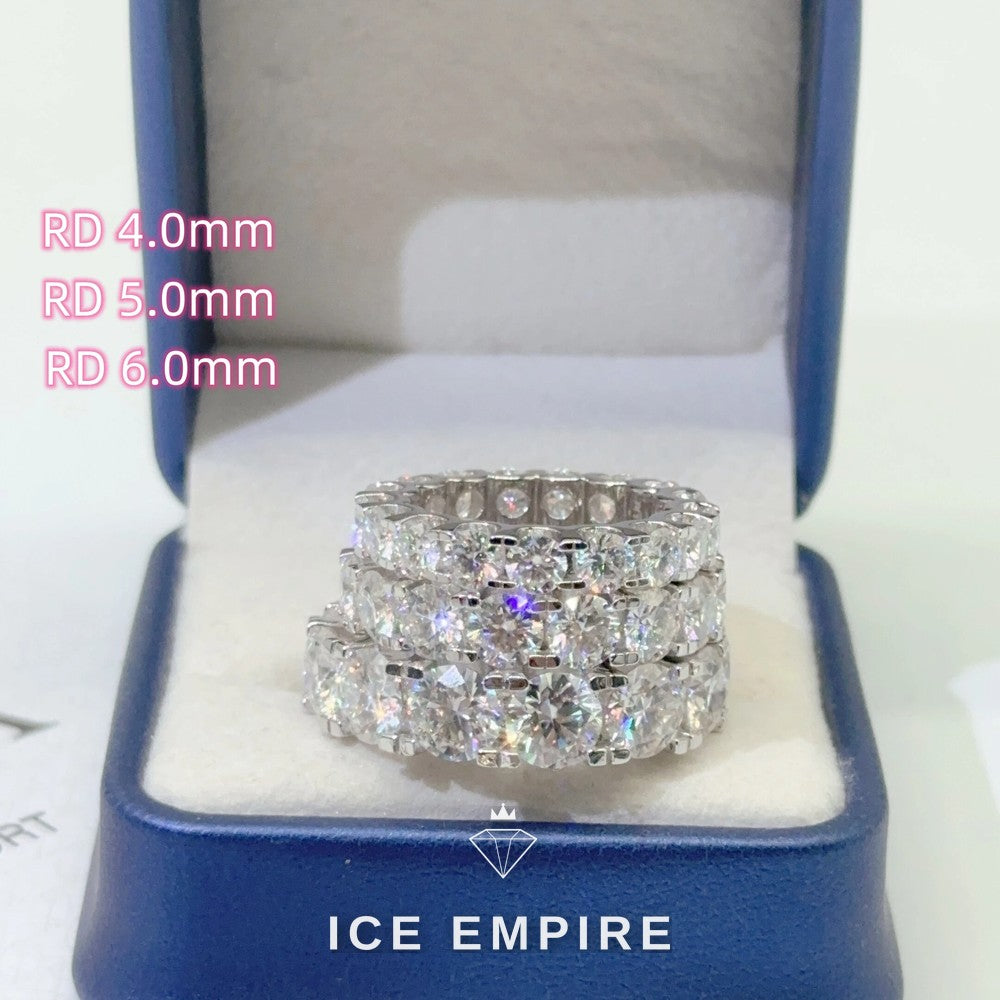 Iced Out 925 Silver Moissanite Ring