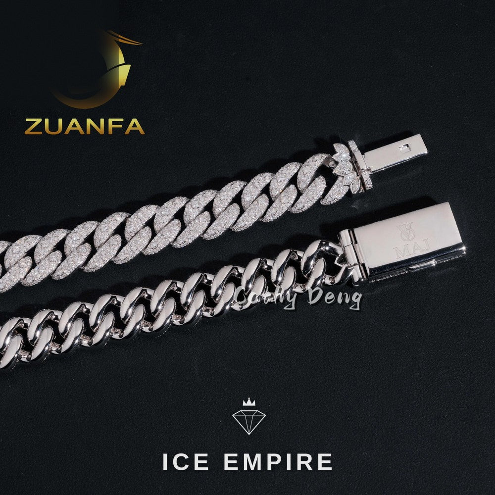 Iced Out Rose Gold Plated Cuban Chain