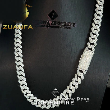 Iced Out Rose Gold Plated Moissanite Cuban Chain