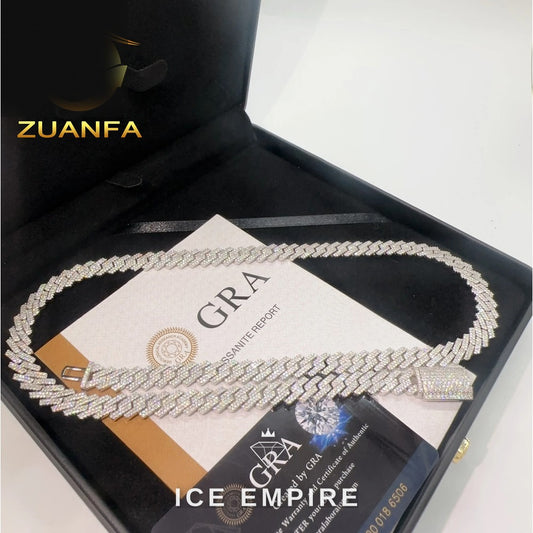 Iced Out Rose Gold Plated Moissanite Cuban Chain