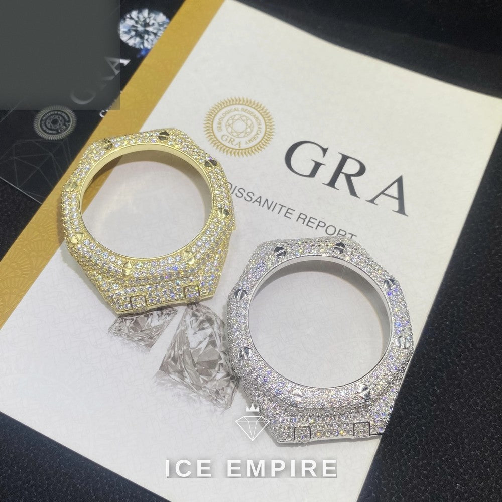 Iced Out 925 Silver Moissanite Watch
