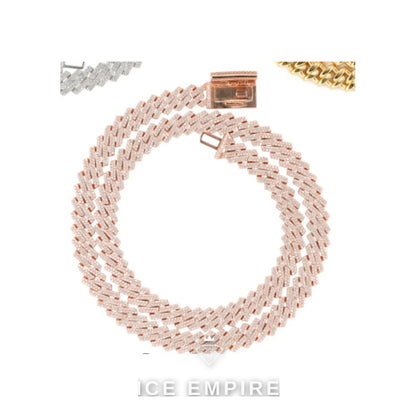 Iced Out Rose Gold Plated Moissanite Cuban Chain