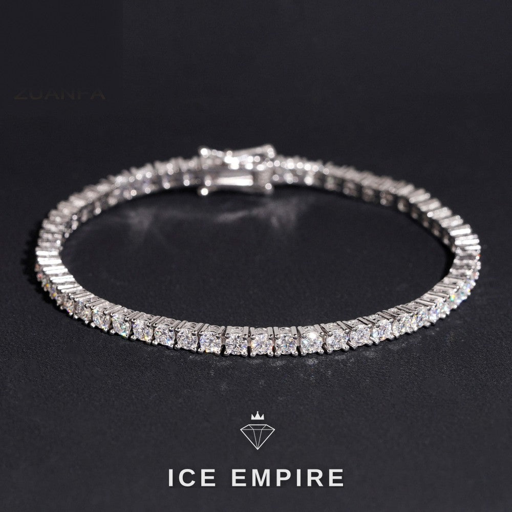 Iced Out 925 Silver Lab Grown Diamond Tennis Bracelet