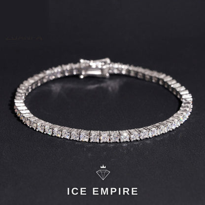 Iced Out 925 Silver Lab Grown Diamond Tennis Bracelet