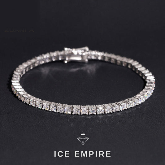 Iced Out 925 Silver Lab Grown Diamond Tennis Bracelet