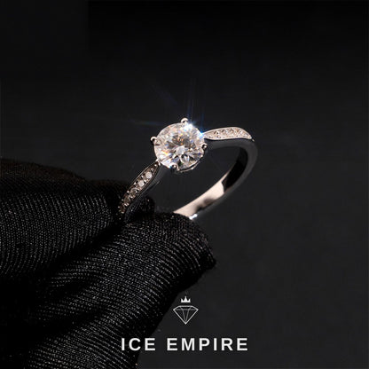Iced Out Rose Gold Plated Moissanite Ring