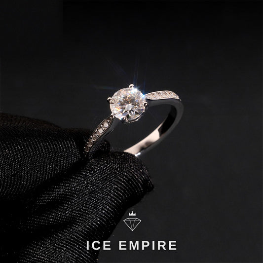 Iced Out Rose Gold Plated Moissanite Ring