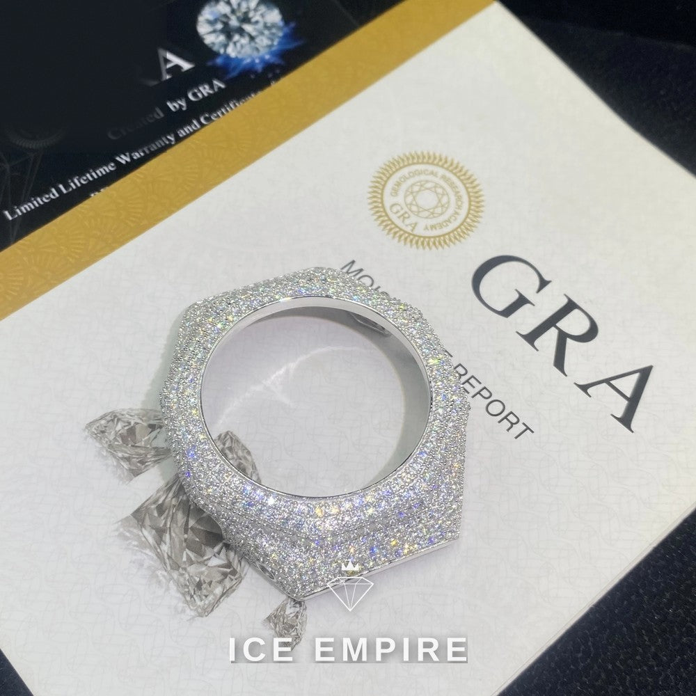 Iced Out 925 Silver Moissanite Watch