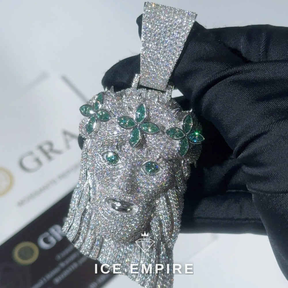 Iced Out Rose Gold Plated Moissanite Pendant