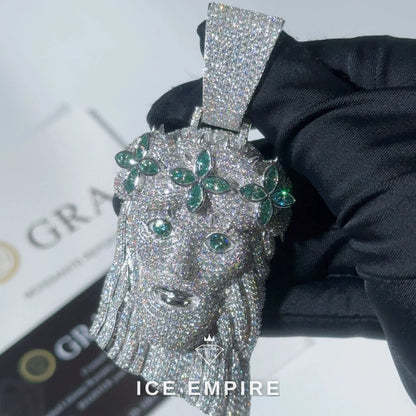 Iced Out Rose Gold Plated Moissanite Pendant