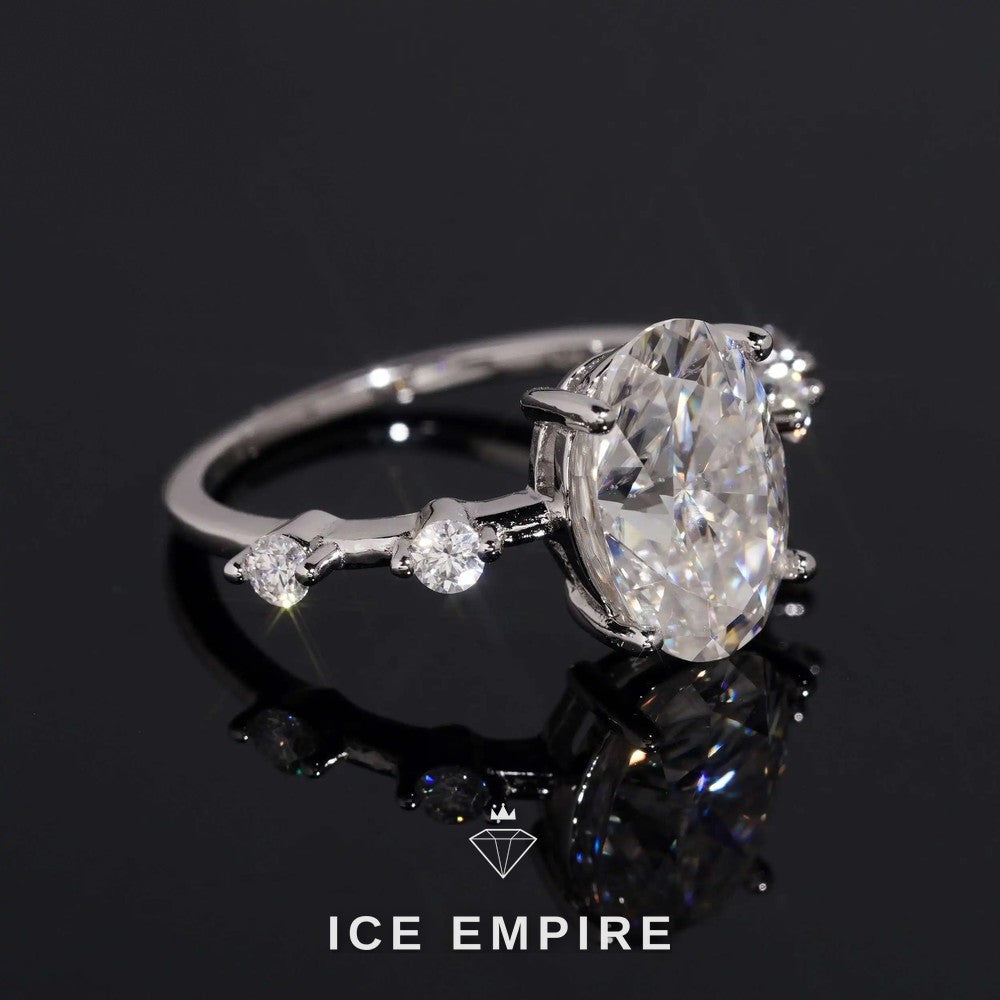 Iced Out Gold Plated Moissanite Wedding Band