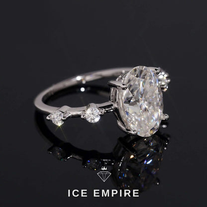 Iced Out Gold Plated Moissanite Wedding Band
