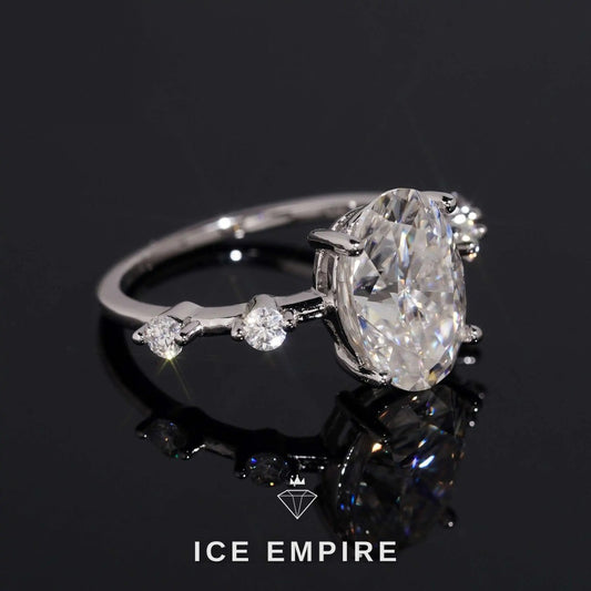 Iced Out Gold Plated Moissanite Wedding Band